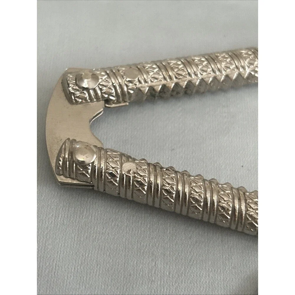 Vintage Ornate Nutcracker &  Pick Set Silver Tone Metal Crab Seafood Tool
